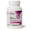 MegaSporeBiotic new-look bottle, white label with pink gut illustration