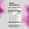 MegaSporeBiotic supplement facts, 90 servings, five Bacillus strains listed