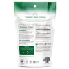 Reishi powder pouch back with supplement facts