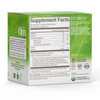 Side of Om Matcha Latte box with supplement facts and ingredients