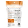Back of the Cordyceps pouch with supplement facts and usage ideas