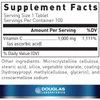 Vitamin C supplement facts, 1,000 mg vitamin C as ascorbic acid per tablet