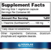 L-Theanine supplement facts panel