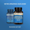 Old and new Complete Afterbiotics bottles, we're updating our look, packaging may vary graphic
