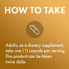 How to take graphic, adults take one capsule per serving, up to twice daily