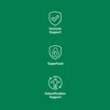 Organic Spirulina immune support, superfood and detoxification support icons