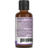 Lavender Essential Oil bottle back with ingredients and caution text