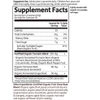 Herbal Turmeric gummy supplement facts with fermented turmeric blend, cinnamon and ginger per 4 gummies