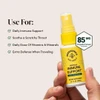Hand holding the propolis spray, 85 mg propolis extract, use for list