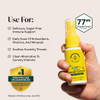 Hand holding Kid's Propolis spray, use-for graphic with 77 mg propolis extract
