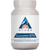 Ayush Herbs Curcumin 97% 90 vegetarian capsules bottle