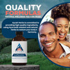 Smiling couple with KuffSoothe bottle, Ayush Herbs quality formulas graphic
