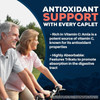 Older couple cycling, Flucomune amla vitamin C and trikatu callouts graphic