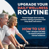 Older couple cycling, Tulsi Drops how to use graphic