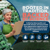 Farmer with a clipboard, Ayush Herbs rooted in tradition, backed by science graphic