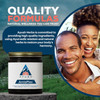 AmlaPlex jar with a smiling couple, quality formulas graphic