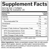 Omega-3 Power supplement facts panel, 2 softgel serving
