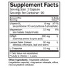 GABA Calming Support supplement facts panel
