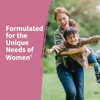 Mother playing with her son outdoors, formulated for the unique needs of women graphic