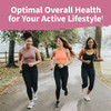 Three women jogging outdoors, optimal overall health for your active lifestyle graphic