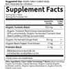 Extra Strength Turmeric 120 tablet supplement facts panel