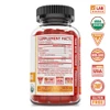 Back of Apple Cider Vinegar gummies bottle with supplement facts and quality badges