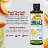 Citrus Sorbet bottle with oranges and limes, taste the fruit, not the fish graphic