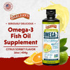 Citrus Sorbet Omega-3 fish oil supplement 16 oz bottle with citrus graphic