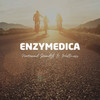 Cyclists on a road at sunset, Enzymedica natural health & wellness graphic