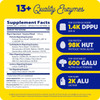 Digest Spectrum supplement facts with 13+ quality enzymes, 120 capsules