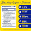 Digest Gold + Probiotics 90 capsule supplement facts with enzyme callouts
