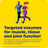 Couple running, targeted enzymes for muscle, tissue and joint function graphic