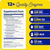 VeggieGest supplement facts, 90 servings, 12+ quality enzymes graphic