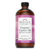 Heritage Store Organic Castor Oil 16 oz amber bottle
