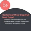 Contaminant-free grapefruit seed extract, tested by independent third-party labs graphic