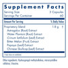 Healthy Prostate & Ovary supplement facts, 1.8 g proprietary herbal blend per 3 capsules