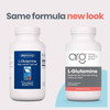 Old and new L-Glutamine bottles, same formula new look