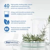 Allergy Research Group quality points beside glassware and a rosemary sprig