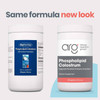 Old and new Phospholipid Colostrum tubs, same formula new look