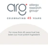 Allergy Research Group celebrating 45 years logo graphic