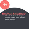 Nitric oxide nutrient blend graphic with red beetroot, L-citrulline, L-arginine and taurine