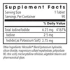Iodoral supplement facts: 6.25 mg iodine/iodide per tablet