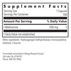 L-Methionine supplement facts: 500 mg per capsule