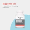 Suggested use graphic: 1 capsule three times daily with meals
