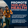 Couple hiking in the mountains, essential nutrients zinc, boron, strontium and vitamin D graphic