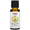 NOW Foods essential oils Peace, Love & Flowers balancing blend 1 fl oz (30 mL) bottle