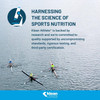 Rowers on the water, Klean Athlete harnessing the science of sports nutrition graphic