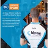 Athlete in a Klean Athlete jersey, all Klean Athlete products NSF Certified for Sport graphic