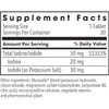 Iodoral supplement facts for 30 tablets
