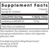 Lumbrokinase supplement facts, 30 servings per container